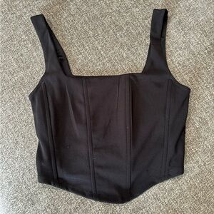 ⭐️Black Corset Crop Top M NWOT